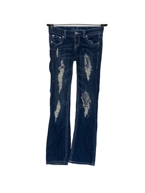 Premiere Women Jeans Size 0/1 Blue Distressed Pants